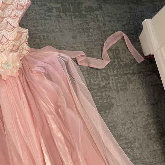 Pink party dress for girls - Picture 8 of 9